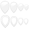 AHANDMAKER 8 Pcs Macrame Cutting Molds, Acrylic Macrame Leaf Template, Teardrop Feather Macrame Fringe Trimming Tool for DIY Crafts Macrame Feather Tassel Making Wall Hanging Home Decor