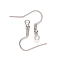 Tarnish Resistant 304 Stainless Steel Earring Hooks, Ear Wire, with Horizontal Loop, Stainless Steel Color, 20~22x22mm, Hole: 2mm, Pin: 0.7mm