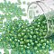 TOHO Round Seed Beads, Japanese Seed Beads, (307) Inside Color Aqua/Opaque Yellow Lined, 8/0, 3mm, Hole: 1mm, about 222pcs/10g