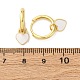 Серьги-кольца из латуни с эмалью в форме сердца EJEW-Q048-02G-5