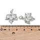 Подвески из латуни с покрытием из прозрачного кубического циркония KK-B078-02P-01-3
