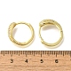 Серьги-кольца из латуни с прозрачным фианитом EJEW-M047-01G-5