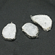 Естественно Geode Агат Druzy ломтик подвески G-L461-04C-4