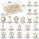 20шт 20 стильные подвески из сплава с кристаллами и стразами FIND-YW0003-36-3