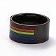 Кольца для пальцев из нержавеющей стали Pride Style 201 RJEW-F119-02EB-3