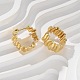 Серьги-кольца из латуни для женщин EJEW-Q770-20G-2
