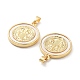 Плоские круглые подвески из латуни KK-C063-17G-2