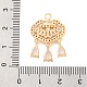 Латунные микропаве прозрачные подвески с фианитом KK-C076-14G-3