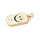 Карты таро латунные эмалевые подвески KK-Q068-56G-02-2