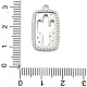 Латунные микро проложить кубического циркония подвески KK-L229-059P-3