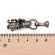 Латунные микро проложить кубического циркония раз за застежками KK-L223-003B-3