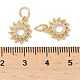Латунные микро проложить кубического циркония подвески KK-D386-16G-01-3