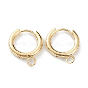 201 фурнитура для сережек-колец Huggie Hoop из нержавеющей стали STAS-P283-01B-G