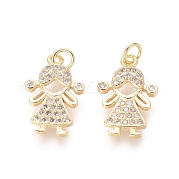 Латунные подвески ZIRC-L087-019G