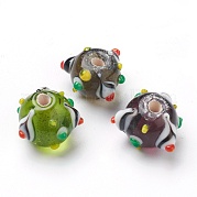 Ручной работы ухабистым Шарики Lampwork LAMP-J092-09
