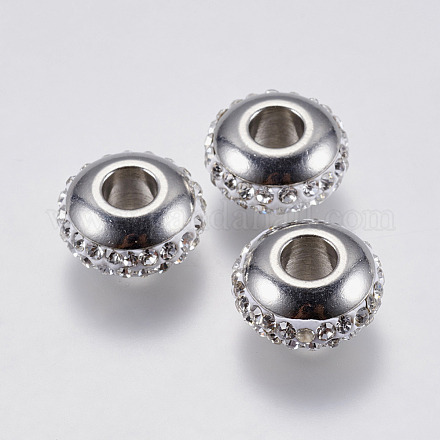 Европейские бусины из нержавеющей стали 304 STAS-F139-057P-1