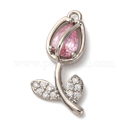 Латунные микро проложить кубического циркония подвески KK-I276-04P-04B-1