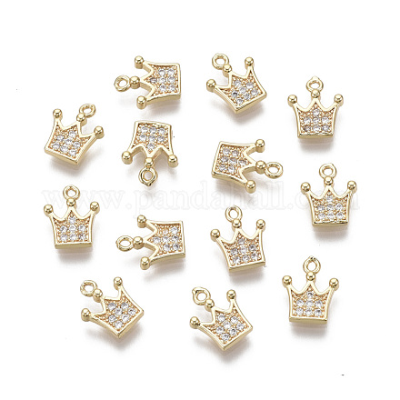 Латунные микропаве прозрачные кубические циркониевые подвески KK-R134-009-NF-1