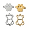 16Pcs 4 Style 201 Stainless Steel Links Connectors, Bear & Paw Print, Golden & Stainless Steel Color, 4pcs/style