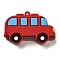 Vehicle Plastic Pendants, for Key Chain Bag Hanging Ornaments, Red, 34.5x52.5x13.5mm, Hole: 3mm