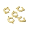 Rack Plating Brass Letter Connector Charms, for Personalized Name Necklace Making, Real 18K Gold Plated, Long-Lasting Plated, Cadmium Free & Nickel Free & Lead Free, Letter.C, 14x10x1.5mm, Hole: 1mm