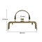 Alloy Kiss Lock Purse Frame Handle, for Coin Purse Making, Antique Bronze, 180x145mm
