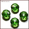 K9 Glass, Imitation Austrian Crystal Beads, Grade AAA, Faceted, Rondelle, Green, 10x7mm, Hole: 0.9~1mm