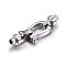 Tarnish Resistant 304 Stainless Steel Clasps, Stainless Steel Color, 39x13x7mm, Hole: 3mm
