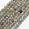 Natural Labradorite Beads Strands, Round, 4mm, Hole: 1mm, about 107pcs/strand, 15.1 inch(38.5cm)