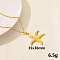 Stainless Steel Starfish Pendant Necklaces, Cable Chain Necklaces