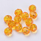 Transparent Acrylic Beads, Faceted, Round, Orange, 16x15.5mm, Hole: 2.4mm, about 233pcs/500g