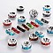 Brass Grade A Rhinestone Spacer Beads, Silver Color Plated, Nickel Free, Rondelle, Mixed Color, 8x3.8mm, Hole: 1.5mm