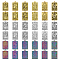 36Pcs 18 Style Zinc Alloy Pendants, Rectangle with Tarot Charm, Mixed Color, 23.3~23.5x14~14.5x1.5mm, Hole: 1.8mm, 2pcs/style