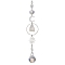 Rough Raw Natural Quartz Crystal Nuggets Hanging Ornaments, Sun & Glass Teardrop Hanging Suncatcher, 290mm