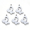 Tarnish Resistant 304 Stainless Steel Pendants, Laser Cut, Butterfly, Stainless Steel Color, 18x11x1mm, Hole: 1.2mm