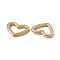 PVD Vacuum Plating 201 Stainless Steel Linking Ring, Heart, Real 18K Gold Plated, 13x15x1.5mm, Inner Diameter: 6x11mm
