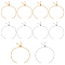 10Pcs 2 Colors 304 Stainless Steel Box Chain Slider Bracelet Makings, Platinum & Golden, 250mm, Hole: 3mm, 5pcs/color