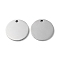 Non-Tarnish 304 Stainless Steel Pendants, Stamping Blank Tag, Flat Round Charm, Stainless Steel Color, 17x1.3mm, Hole: 1.6mm
