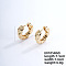 Colorful Geometric Fashion Earrings, Elegant and Versatile C-shaped Ear Accessories, Golden, 15x16mm