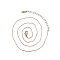 304 Stainless Steel Cable Chains Necklace for Men Women, Rose Gold, Wide: 1.2mm, 15.75 inch(40cm)