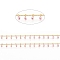 Brass Handmade Beaded Chain, Curb Chains, with Enamel, Long-Lasting Plated, Real 18K Gold Plated Unwelded, with Spool, Pink, 2x1.5x0.8mm, Charm: 6x2x2mm, about 32.8 Feet(10m)/roll