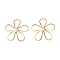 Brass Bead Caps, Cadmium Free & Lead Free, Flower, Real 24K Gold Plated, 19.5x20x3mm, Hole: 1mm