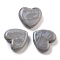 Heart Handmade Lampwork Beads, Silver, 19.5x20.5x6.5mm, Hole: 1.8mm