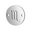 201 Stainless Steel Links connectors, Flat Round with Constellation, Stainless Steel Color, Scorpio, 12x0.8mm, Hole: 0.8mm