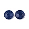 Natural Dyed Lapis Lazuli Connector Charms, Faceted, Flat Round, 20x6~7mm, Hole: 1.4mm, Half Hole: 1.5mm