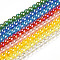 Electroplate Transparent Glass Beads Strands, AB Color Plated, Round, Mixed Color, 6~6.5mm, Hole: 1.4mm, about 67~70pcs/strand, 14.76 inch~15.16 inch(37.5~38.5cm)