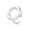 Brass Open Cuff Rings, Cadmium Free & Lead Free, Ring, Platinum, US Size 7 1/4(17.5mm)