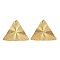304 Stainless Steel Pendants, Triangle Charm, Real 18K Gold Plated, 24.5x27.5x2mm, Hole: 1.5mm