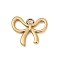 304 Stainless Steel Pendants, Ion Plating(IP), Bowknot Charm, Real 18K Gold Plated, 16x19x2mm, Hole: 2mm