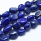 Natural Lapis Lazuli Beads Strands, Tumbled Stone, Nuggets, 6~12mm, Hole: 0.8mm, about 30~35pcs/strand, 15.7 inch(40cm)